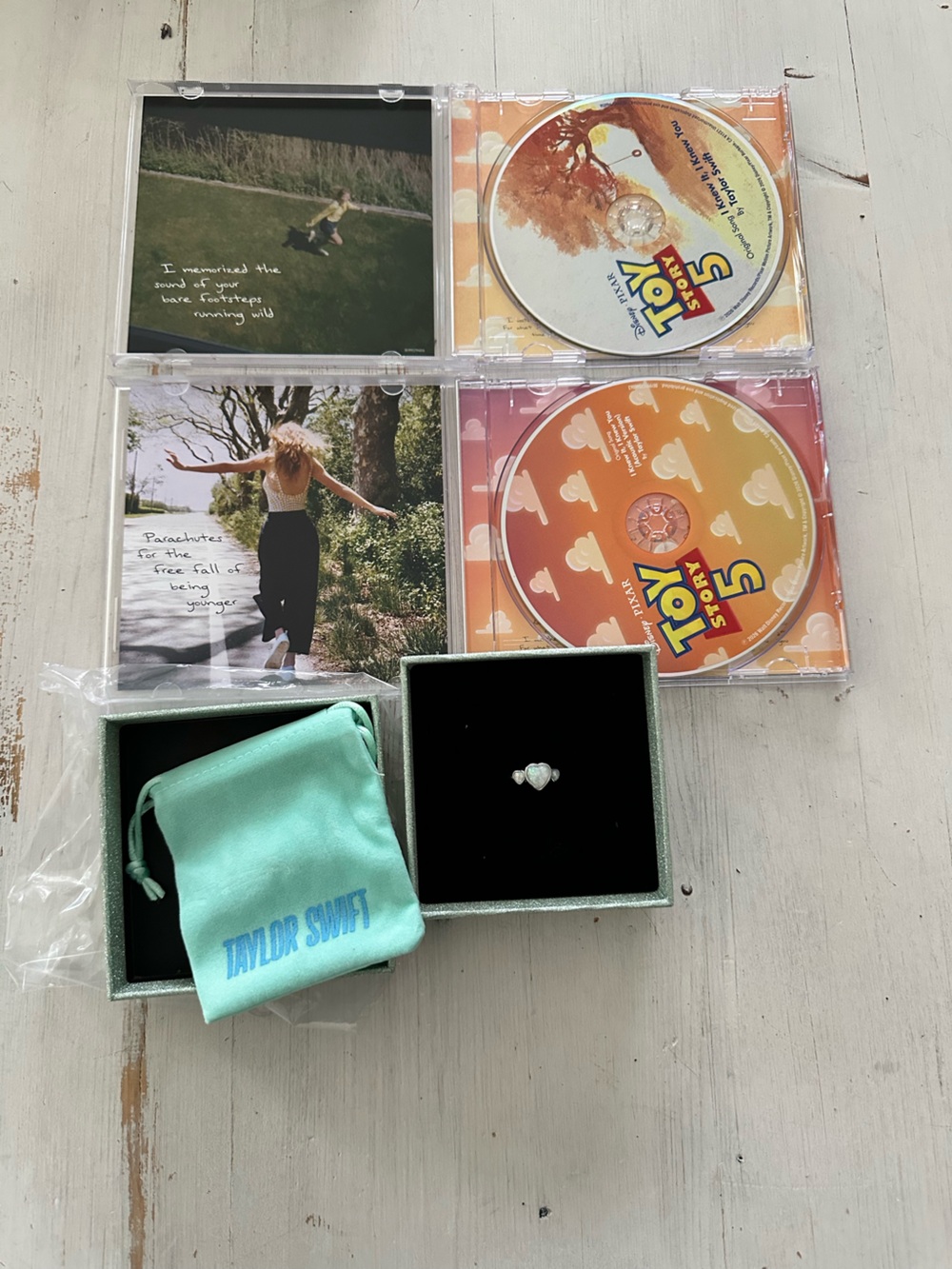Taylor Swift bundle I knew it I knew you cds and opalite ring new acoustic cd
